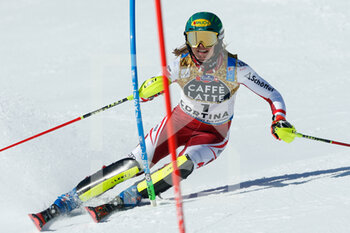 2021-02-20 - Katharina Liensberger (AUT) is the fastest after the first run - 2021 FIS ALPINE WORLD SKI CHAMPIONSHIPS - SLALOM - WOMEN - ALPINE SKIING - WINTER SPORTS