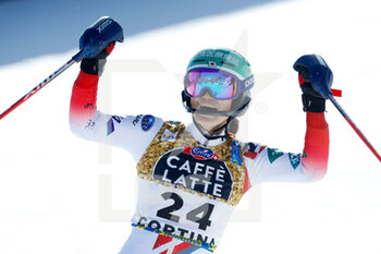 2021-02-20 - Asa Ando (JPN) celebration after crossing the finish line - 2021 FIS ALPINE WORLD SKI CHAMPIONSHIPS - SLALOM - WOMEN - ALPINE SKIING - WINTER SPORTS
