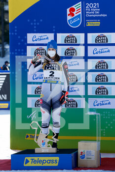 2021-02-20 - Petra Vlhova (SVK) on the podium - 2021 FIS ALPINE WORLD SKI CHAMPIONSHIPS - SLALOM - WOMEN - ALPINE SKIING - WINTER SPORTS
