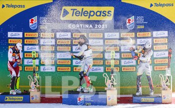 2021-02-21 - The podium cerimony - 2021 FIS ALPINE WORLD SKI CHAMPIONSHIPS - SLALOM - MEN - ALPINE SKIING - WINTER SPORTS