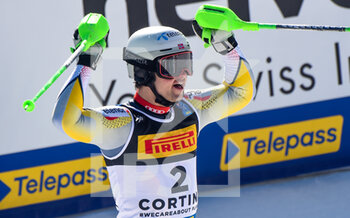 2021-02-21 - Norway‚Äôs Sebastian Foss-Solewagg reacts after the finish line for his Gold medal - 2021 FIS ALPINE WORLD SKI CHAMPIONSHIPS - SLALOM - MEN - ALPINE SKIING - WINTER SPORTS