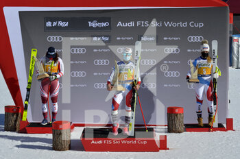 2021-02-26 - podium val di Fassa skiworldcup - 2021 AUDI FIS SKI WORLD CUP VAL DI FASSA - DOWNHILL WOMEN - ALPINE SKIING - WINTER SPORTS
