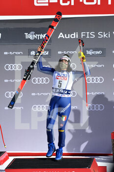2021-02-28 - Podium Federica Brignone winner Valdifassa Superg Skiworldcup - 2021 AUDI FIS SKI WORLD CUP VAL DI FASSA - SUPERG WOMEN - ALPINE SKIING - WINTER SPORTS
