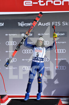 2021-02-28 - Podium Federica Brignone winner Valdifassa Superg Skiworldcup - 2021 AUDI FIS SKI WORLD CUP VAL DI FASSA - SUPERG WOMEN - ALPINE SKIING - WINTER SPORTS