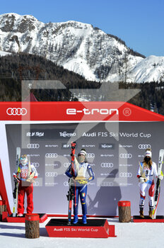 2021-02-28 - Podium Valdifassa Superg Skiworldcup - 2021 AUDI FIS SKI WORLD CUP VAL DI FASSA - SUPERG WOMEN - ALPINE SKIING - WINTER SPORTS