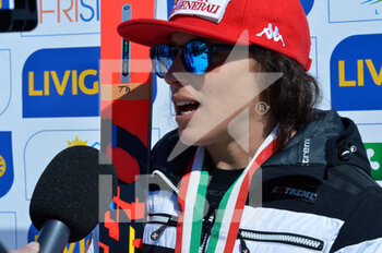 2021-03-24 - Federica Brignone second classified during the award ceremony  - CAMPIONATI ITALIANI ASSOLUTI DI SCI ALPINO 2021 - ALPINE SKIING - WINTER SPORTS