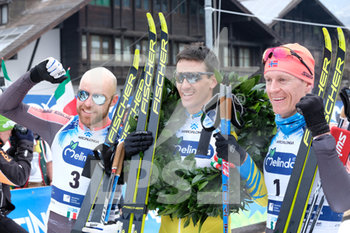 2020-01-26 - Podio della 47 Marcialonga: Vincitore Tore Bjorseth Berdal (7) (NOR) Secondo Tord Asle Gjerdalen (2) (NOR) - Terzo (1) Peter Eliassen (NOR) - 47A MARCIALONGA - NORDIC SKIING - WINTER SPORTS
