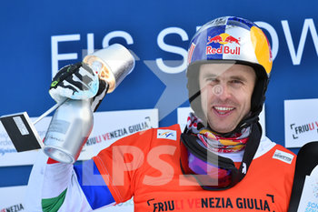 2020-01-25 - L’ atleta italiano Roland Fischnaller, 2° cl, esulta sul podio - FIS SNOWBOARD WORLD CUP - SLALOM PARALLELO PSL - SNOWBOARD - WINTER SPORTS