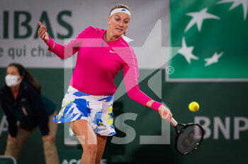2020-09-28 - Petra Kvitova of the Czech Republic in action during the first round at the Roland Garros 2020, Grand Slam tennis tournament, on September 28, 2020 at Roland Garros stadium in Paris, France - Photo Rob Prange / Spain DPPI / DPPI - ROLAND GARROS 2020, GRAND SLAM TOURNAMENT - INTERNATIONALS - TENNIS