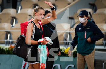 2020-09-29 - Kristina Mladenovic of France after losing in the first round at the Roland Garros 2020, Grand Slam tennis tournament, on September 29, 2020 at Roland Garros stadium in Paris, France - Photo Rob Prange / Spain DPPI / DPPI - ROLAND GARROS 2020, GRAND SLAM TOURNAMENT - INTERNATIONALS - TENNIS