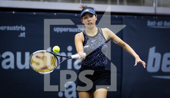 2020-11-07 - Mayo Hibi of Japan in action during the first qualifications round at 2020 Upper Austria Ladies Linz WTA International tennis tournament on November 7, 2020 at TipsArena Linz in Linz, Austria - Photo Rob Prange / Spain DPPI / DPPI - 2020 UPPER AUSTRIA LADIES LINZ WTA INTERNATIONAL TOURNAMENT - SATURDAY - INTERNATIONALS - TENNIS