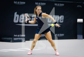 2020-11-07 - Mira Antonitsch of Austria in action against Jacqueline Cristian of Romania during the first qualifications round at 2020 Upper Austria Ladies Linz WTA International tennis tournament on November 7, 2020 at TipsArena Linz in Linz, Austria - Photo Rob Prange / Spain DPPI / DPPI - 2020 UPPER AUSTRIA LADIES LINZ WTA INTERNATIONAL TOURNAMENT - SATURDAY - INTERNATIONALS - TENNIS