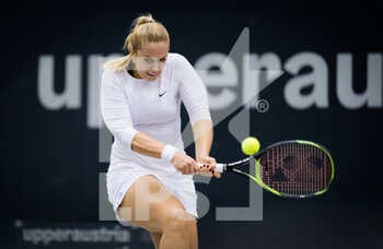 2020-11-07 - Sabine Lisicki of Germany in action against Bibiane Schoofs of the Netherlands during the first qualifications round at 2020 Upper Austria Ladies Linz WTA International tennis tournament on November 7, 2020 at TipsArena Linz in Linz, Austria - Photo Rob Prange / Spain DPPI / DPPI - 2020 UPPER AUSTRIA LADIES LINZ WTA INTERNATIONAL TOURNAMENT - SATURDAY - INTERNATIONALS - TENNIS