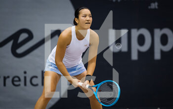 2020-11-09 - Harmony Tan of France in action against Barbora Krejcikova of the Czech Republic during the first round at the 2020 Upper Austria Ladies Linz WTA International tennis tournament on November 10, 2020 at TipsArena Linz in Linz, Austria - Photo Rob Prange / Spain DPPI / DPPI - 2020 UPPER AUSTRIA LADIES LINZ WTA INTERNATIONAL TOURNAMENT - MONDAY - INTERNATIONALS - TENNIS