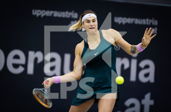 2020-11-09 - Aryna Sabalenka of Belarus in action against Jasmine Paolini of Italy during the first round at the 2020 Upper Austria Ladies Linz WTA International tennis tournament on November 10, 2020 at TipsArena Linz in Linz, Austria - Photo Rob Prange / Spain DPPI / DPPI - 2020 UPPER AUSTRIA LADIES LINZ WTA INTERNATIONAL TOURNAMENT - MONDAY - INTERNATIONALS - TENNIS
