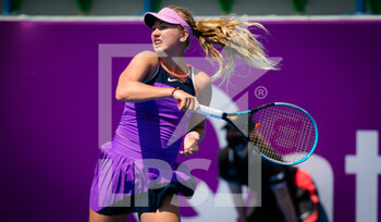 2021-02-27 - Anastasia Potapova of Russia in action during the first qualifications round of the 2021 Qatar Total Open, WTA 500 tennis tournament on February 27, 2021 at the Khalifa International Tennis and Squash Complex in Doha, Qatar - Photo Rob Prange / Spain DPPI / DPPI - 2021 QATAR TOTAL OPEN, WTA 500 TENNIS TOURNAMENT - INTERNATIONALS - TENNIS