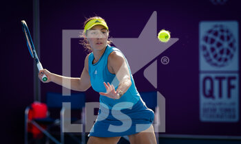 2021-02-27 - Jessica Pegula of the United States during the first qualifications round of the 2021 Qatar Total Open, WTA 500 tennis tournament on February 27, 2021 at the Khalifa International Tennis and Squash Complex in Doha, Qatar - Photo Rob Prange / Spain DPPI / DPPI - 2021 QATAR TOTAL OPEN, WTA 500 TENNIS TOURNAMENT - INTERNATIONALS - TENNIS