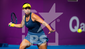 2021-02-28 - Jessica Pegula of the United States during the second qualifications round of the 2021 Qatar Total Open, WTA 500 tennis tournament on February 28, 2021 at the Khalifa International Tennis and Squash Complex in Doha, Qatar - Photo Rob Prange / Spain DPPI / DPPI - 2021 QATAR TOTAL OPEN, WTA 500 TENNIS TOURNAMENT - INTERNATIONALS - TENNIS