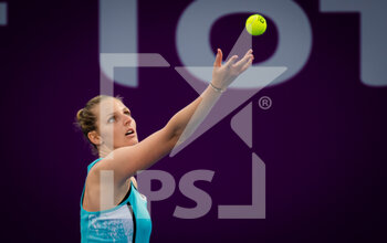 2021-02-28 - Kristyna Pliskova of the Czech Republic during the second qualifications round of the 2021 Qatar Total Open, WTA 500 tennis tournament on February 28, 2021 at the Khalifa International Tennis and Squash Complex in Doha, Qatar - Photo Rob Prange / Spain DPPI / DPPI - 2021 QATAR TOTAL OPEN, WTA 500 TENNIS TOURNAMENT - INTERNATIONALS - TENNIS