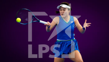 2021-02-28 - Lin Zhu of China during the second qualifications round of the 2021 Qatar Total Open, WTA 500 tennis tournament on February 28, 2021 at the Khalifa International Tennis and Squash Complex in Doha, Qatar - Photo Rob Prange / Spain DPPI / DPPI - 2021 QATAR TOTAL OPEN, WTA 500 TENNIS TOURNAMENT - INTERNATIONALS - TENNIS