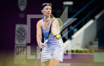2021-03-01 - Kiki Bertens of the Netherlands in action during her first-round match at the 2021 Qatar Total Open, WTA 500 tennis tournament on March 1, 2021 at the Khalifa International Tennis and Squash Complex in Doha, Qatar - Photo Rob Prange / Spain DPPI / DPPI - 2021 QATAR TOTAL OPEN, WTA 500 TENNIS TOURNAMENT - INTERNATIONALS - TENNIS