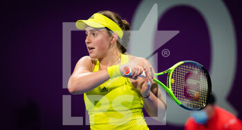 2021-03-01 - Jelena Ostapenko of Latvia in action during her first-round match at the 2021 Qatar Total Open, WTA 500 tennis tournament on March 1, 2021 at the Khalifa International Tennis and Squash Complex in Doha, Qatar - Photo Rob Prange / Spain DPPI / DPPI - 2021 QATAR TOTAL OPEN, WTA 500 TENNIS TOURNAMENT - INTERNATIONALS - TENNIS