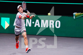 2021-03-01 - Kei Nishikori of Japan during the ABN AMRO World Tennis Tournament 2021, ATP 500 tournament on March 1, 2021 at the Rotterdam Ahoy in Rotterdam, Netherlands - Photo Henk Seppen / Orange Pictures / DPPI - ABN AMRO WORLD TENNIS TOURNAMENT 2021, ATP 500 TOURNAMENT - INTERNATIONALS - TENNIS