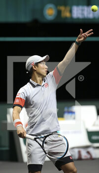 2021-03-01 - Kei Nishikori of Japan during his first round match against Felix Auger-Aliassime of Canada on day 1 of the ABN AMRO World Tennis Tournament 2021, ATP 500 tournament on March 1, 2021 at the Rotterdam Ahoy in Rotterdam, Netherlands - Photo Jean Catuffe / DPPI - ABN AMRO WORLD TENNIS TOURNAMENT 2021, ATP 500 TOURNAMENT - INTERNATIONALS - TENNIS