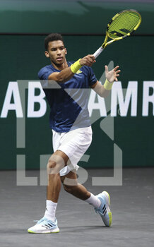 2021-03-01 - Felix Auger-Aliassime of Canada during his first round match against Kei Nishikori of Japan on day 1 of the ABN AMRO World Tennis Tournament 2021, ATP 500 tournament on March 1, 2021 at the Rotterdam Ahoy in Rotterdam, Netherlands - Photo Jean Catuffe / DPPI - ABN AMRO WORLD TENNIS TOURNAMENT 2021, ATP 500 TOURNAMENT - INTERNATIONALS - TENNIS