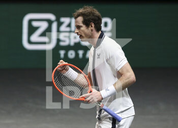 2021-03-01 - Andy Murray of Great Britain celebrates winning his first round match against Robin Haase of Netherlands during the ABN AMRO World Tennis Tournament 2021, ATP 500 tournament on March 1, 2021 at the Rotterdam Ahoy in Rotterdam, Netherlands - Photo Jean Catuffe / DPPI - ABN AMRO WORLD TENNIS TOURNAMENT 2021, ATP 500 TOURNAMENT - INTERNATIONALS - TENNIS