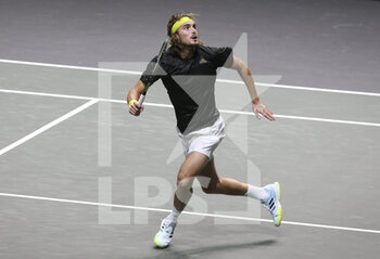 2021-03-01 - Stefanos Tsitsipas of Greece during day 2 of the 48th ABN AMRO World Tennis Tournament, an ATP Tour 500 tournament on March 2, 2021 at the Rotterdam Ahoy in Rotterdam, Netherlands - Photo Jean Catuffe / DPPI - ABN AMRO WORLD TENNIS TOURNAMENT 2021, ATP 500 TOURNAMENT - INTERNATIONALS - TENNIS