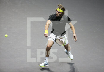 2021-03-01 - Stefanos Tsitsipas of Greece during day 2 of the 48th ABN AMRO World Tennis Tournament, an ATP Tour 500 tournament on March 2, 2021 at the Rotterdam Ahoy in Rotterdam, Netherlands - Photo Jean Catuffe / DPPI - ABN AMRO WORLD TENNIS TOURNAMENT 2021, ATP 500 TOURNAMENT - INTERNATIONALS - TENNIS