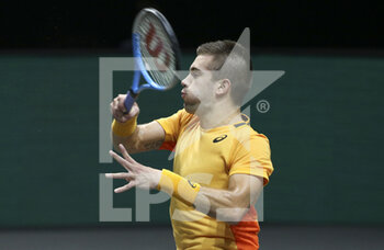 2021-03-01 - Borna Coric of Croatia during day 2 of the 48th ABN AMRO World Tennis Tournament, an ATP Tour 500 tournament on March 2, 2021 at the Rotterdam Ahoy in Rotterdam, Netherlands - Photo Jean Catuffe / DPPI - ABN AMRO WORLD TENNIS TOURNAMENT 2021, ATP 500 TOURNAMENT - INTERNATIONALS - TENNIS