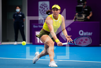 2021-03-02 - Jessica Pegula of the United States in action during her first round match at the 2021 Qatar Total Open, WTA 500 tennis tournament on March 2, 2021 at the Khalifa International Tennis and Squash Complex in Doha, Qatar - Photo Rob Prange / Spain DPPI / DPPI - 2021 QATAR TOTAL OPEN, WTA 500 TENNIS TOURNAMENT - INTERNATIONALS - TENNIS