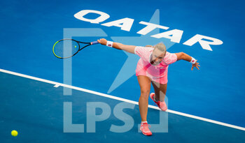 2021-03-02 - Anna Blinkova of Russia during her first round match at the 2021 Qatar Total Open, WTA 500 tennis tournament on March 2, 2021 at the Khalifa International Tennis and Squash Complex in Doha, Qatar - Photo Rob Prange / Spain DPPI / DPPI - 2021 QATAR TOTAL OPEN, WTA 500 TENNIS TOURNAMENT - INTERNATIONALS - TENNIS