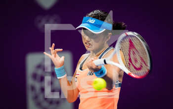 2021-03-02 - Misaki Doi of Japan during her first round match at the 2021 Qatar Total Open, WTA 500 tennis tournament on March 2, 2021 at the Khalifa International Tennis and Squash Complex in Doha, Qatar - Photo Rob Prange / Spain DPPI / DPPI - 2021 QATAR TOTAL OPEN, WTA 500 TENNIS TOURNAMENT - INTERNATIONALS - TENNIS