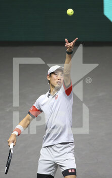 2021-03-03 - Kei Nishikori of Japan during day 3 of the 48th ABN AMRO World Tennis Tournament, an ATP Tour 500 tournament on March 3, 2021 at the Rotterdam Ahoy in Rotterdam, Netherlands - Photo Jean Catuffe / DPPI - 48TH ABN AMRO WORLD TENNIS ATP TOUR 500 TOURNAMENT - INTERNATIONALS - TENNIS