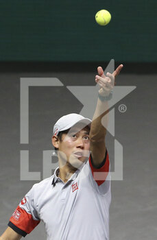 2021-03-03 - Kei Nishikori of Japan during day 3 of the 48th ABN AMRO World Tennis Tournament, an ATP Tour 500 tournament on March 3, 2021 at the Rotterdam Ahoy in Rotterdam, Netherlands - Photo Jean Catuffe / DPPI - 48TH ABN AMRO WORLD TENNIS ATP TOUR 500 TOURNAMENT - INTERNATIONALS - TENNIS