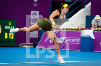 2021-03-04 - Jessica Pegula of the United States in action during the quarter-finals of the 2021 Qatar Total Open, WTA 500 tennis tournament on March 4, 2021 at the Khalifa International Tennis and Squash Complex in Doha, Qatar - Photo Rob Prange / Spain DPPI / DPPI - 2021 QATAR TOTAL OPEN, WTA 500 TENNIS TOURNAMENT - INTERNATIONALS - TENNIS