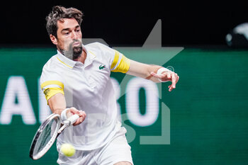 2021-03-04 - Jeremy Chardy of France during the ABN AMRO World Tennis Tournament 2021, ATP 500 tournament on March 4, 2021 at the Rotterdam Ahoy in Rotterdam, Netherlands - Photo Henk Seppen / Orange Pictures / DPPI - ABN AMRO WORLD TENNIS TOURNAMENT 2021, ATP 500 TOURNAMENT - INTERNATIONALS - TENNIS