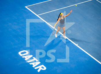 2021-03-05 - Jessica Pegula of the United States during the semi-final of the 2021 Qatar Total Open, WTA 500 tennis tournament on March 5, 2021 at the Khalifa International Tennis and Squash Complex in Doha, Qatar - Photo Rob Prange / Spain DPPI / DPPI - LICHAR OF THE UNITED2021 QATAR TOTAL OPEN, WTA 500 TENNIS TOURNAMENT - INTERNATIONALS - TENNIS