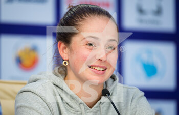 2021-03-15 - Jelena Ostapenko of Latvia talks to the media after her first-round win at the 2021 St Petersburg Ladies Trophy, WTA 500 tennis tournament on March 15, 2021 at the Sibur Arena in St Petersburg, Russia - Photo Rob Prange / Spain DPPI / DPPI - 2021 ST PETERSBURG LADIES TROPHY, WTA 500 TENNIS TOURNAMENT - INTERNATIONALS - TENNIS