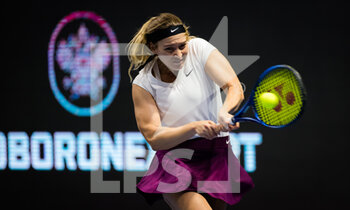 2021-03-15 - Natela Dzalamidze of Russia playing doubles at the 2021 St Petersburg Ladies Trophy, WTA 500 tennis tournament on March 15, 2021 at the Sibur Arena in St Petersburg, Russia - Photo Rob Prange / Spain DPPI / DPPI - 2021 ST PETERSBURG LADIES TROPHY, WTA 500 TENNIS TOURNAMENT - INTERNATIONALS - TENNIS