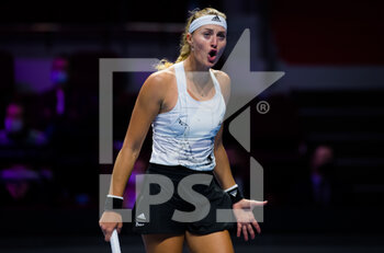 2021-03-16 - Kristina Mladenovic of France during the first round of the 2021 St Petersburg Ladies Trophy, WTA 500 tennis tournament on March 16, 2021 at the Sibur Arena in St Petersburg, Russia - Photo Rob Prange / Spain DPPI / DPPI - 2021 ST PETERSBURG LADIES TROPHY, WTA 500 TENNIS TOURNAMENT - INTERNATIONALS - TENNIS
