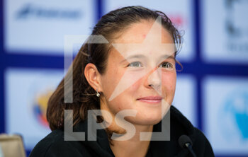 2021-03-17 - Daria Kasatkina of Russia talks to the media after the second round at the 2021 St Petersburg Ladies Trophy, WTA 500 tennis tournament on March 18, 2021 at the Sibur Arena in St Petersburg, Russia - Photo Rob Prange / Spain DPPI / DPPI - 2021 ST PETERSBURG LADIES TROPHY, WTA 500 TENNIS TOURNAMENT - INTERNATIONALS - TENNIS