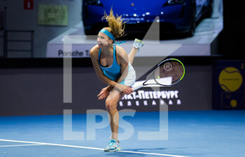 2021-03-19 - Nadija Kitschenok of Ukraine playing doubles at the 2021 St Petersburg Ladies Trophy, WTA 500 tennis tournament on March 19, 2021 at the Sibur Arena in St Petersburg, Russia - Photo Rob Prange / Spain DPPI / DPPI - 2021 ST PETERSBURG LADIES TROPHY, WTA 500 TENNIS TOURNAMENT - INTERNATIONALS - TENNIS