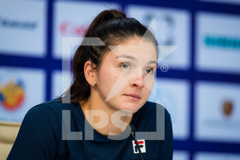 2021-03-20 - Margarita Gasparyan of Russia talks to the media after reaching the final of the 2021 St Petersburg Ladies Trophy, WTA 500 tennis tournament on March 20, 2021 at the Sibur Arena in St Petersburg, Russia - Photo Rob Prange / Spain DPPI / DPPI - 2021 ST PETERSBURG LADIES TROPHY, WTA 500 TENNIS TOURNAMENT - INTERNATIONALS - TENNIS