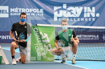 2021-03-27 - Winner Double Antoine HOANG and Benjamin BONZI France during the Play In Challenger 2021, ATP Challenger tennis tournament on March 27, 2021 at Marcel Bernard complex in Lille, France - Photo Laurent Sanson / LS Medianord / DPPI - PLAY IN CHALLENGER 2021, ATP CHALLENGER TENNIS TOURNAMENT - INTERNATIONALS - TENNIS