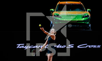 2021-04-25 - Aryna Sabalenka of Belarus during the final of the 2021 Porsche Tennis Grand Prix, WTA 500 tournament on April 25, 2021 at Porsche Arena in Stuttgart, Germany - Photo Rob Prange / Spain DPPI / DPPI - 2021 PORSCHE TENNIS GRAND PRIX, WTA 500 TOURNAMENT - INTERNATIONALS - TENNIS