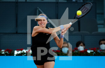2021-05-01 - Petra Kvitova of the Czech Republic during her second round match at the Mutua Madrid Open 2021, Masters 1000 tennis tournament on May 1, 2021 at La Caja Magica in Madrid, Spain - Photo Rob Prange / Spain DPPI / DPPI - MUTUA MADRID OPEN 2021, MASTERS 1000 TENNIS TOURNAMENT - INTERNATIONALS - TENNIS